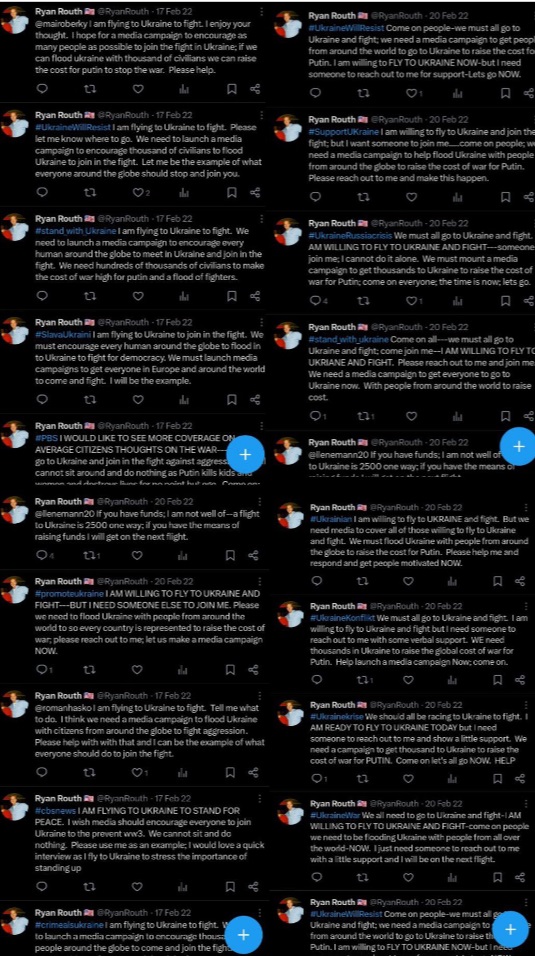 Ryan Routh Twitter Posts PHOTO Tons Of Ryan Wesley Routh Deleted Tweets