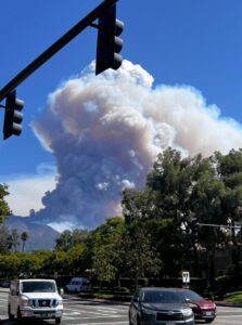 PHOTO View Of Airport Fire Flames Raging From Santa Margarita And Las Flores Streets In Rancho Santa Margarita California