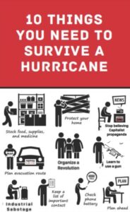 PHOTO 10 Things You Need To Survive A Hurricane Chart