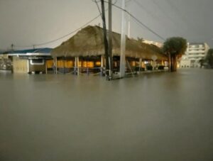 PHOTO Captain Curt's In Siesta Key Florida Completely Underwater Tonight