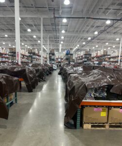 PHOTO Costco In Sarasota Florida Covering Merchandise In Tarps Before Closing