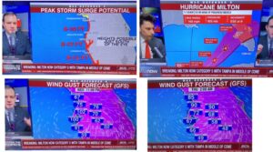 PHOTO Eric Stone WFLA Meteorologist's Hurricane Milton Projections Storm Surge Pressure Winds And Gusts