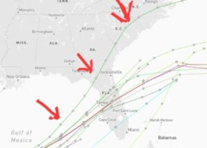 PHOTO Hurricane Milton Has Similar Path Than Hurricane Helene And Is Headed STRAIGHT For Florida Coast