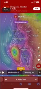 PHOTO Map Showing Hurricane Milton Landfall At 9 PM Local Time Wednesday