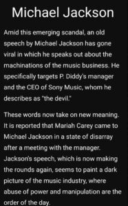 PHOTO Michael Jackson Himself Calling P Diddy The Devil