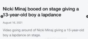 PHOTO Nicki Minaj Givinf A 13 Year Old Boy A Lapdance