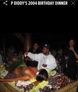 PHOTO P Diddy Eating Birthday Dinner In 2004 Off N*ked Women