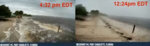 PHOTO Port Charlotte FL Storm Comparison From 12 PM Vs 4 PM You Can Really See The Storm Surge