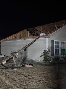 PHOTO Roof Blown Off House In Prairie Grove Arkansas From Tornado