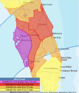 PHOTO Tampa Is Threatened By Winds Of At Least 110 MPH From Hurricane Milton