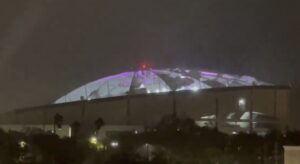 PHOTO The Entire Roof Just Blew Off Tropicana Field And There Are People Inside Hiding In Corridors