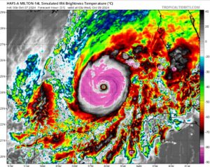 PHOTO This HAFS Model Of Hurricane Milton Shows Orlando Is Fcked When Hurricane Makes Landfall As Cat 5 With a Cat 5 Central Pressure Of 896 MB