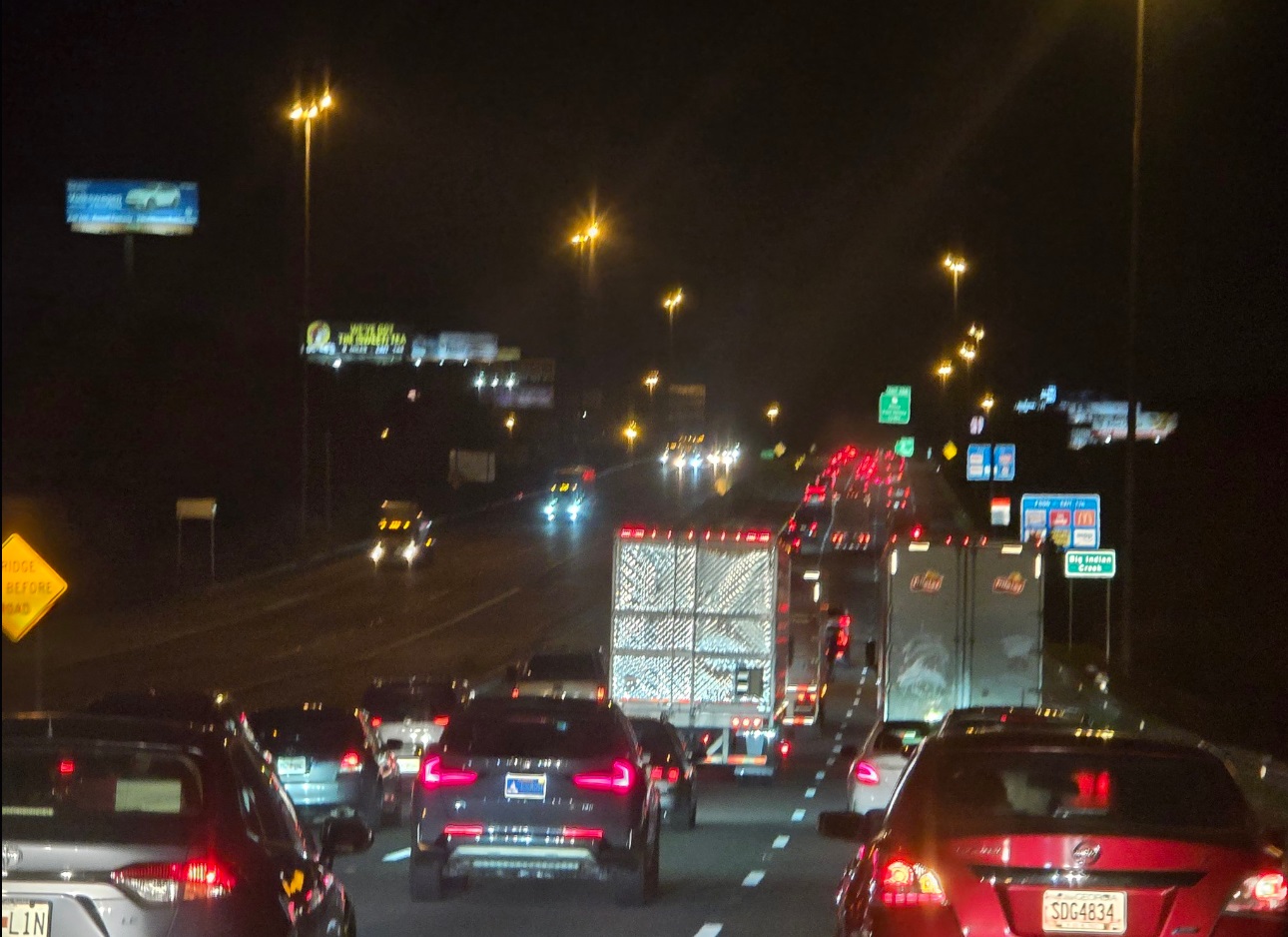 PHOTO Traffic At 11PM ET Outside Tampa City Limits Was Still Bumper To ...