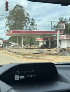 PHOTO What's Left Of Gas Station In Swannanoa North Carolina On Highway 70 And It's Not Much