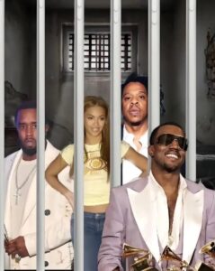 PHOTO Who's Going To Join P Diddy In Jail From Their Dirty Deeds Jail Bars Meme