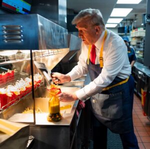 PHOTO Donald Trump Preparing Fries At McDonald's