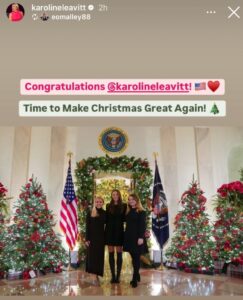 PHOTO Karoline Leavitt Thinks We Need To Make Christmas Great Again