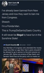 PHOTO Matt Gaetz Bragging About How It Will Never Be Illegal To Have His Type Of Fun In Florida