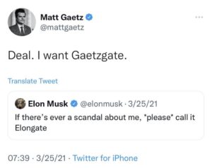 PHOTO Matt Gaetz Saying What He Wants People To Call Scandals About Him