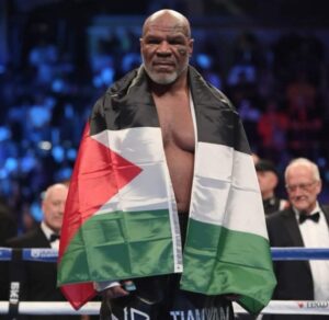 PHOTO Mike Tyson Covered In Palestinian Flag