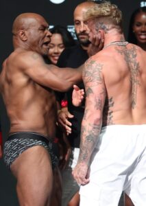 PHOTO Mike Tyson Slapping Jake Paul On The Face At Weigh-In