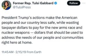 PHOTO Proof Tulsi Gabbard Thinks Trump Makes The US Unsafe Despite Being Picked For His Administration