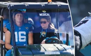 PHOTO Trevor Lawrence Looking Out Of It While Being Carted Off Field