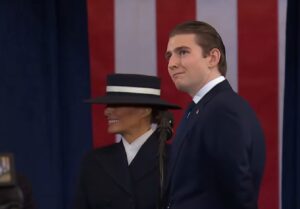 PHOTO Barron Trump Looking Super Proud Of His Dad Smiling In Delight At Inauguration