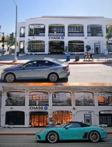 PHOTO Before And After Pacific Palisades Chase Bank Burned Down