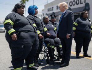 PHOTO Donald Trump Meeting With LA Fire Department In California Meme