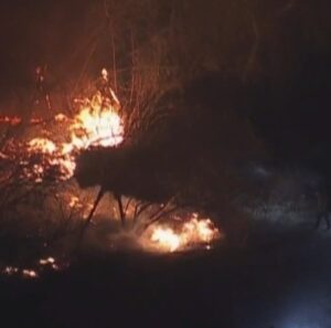 PHOTO Firefighters Put Out Some Of The Flames In The Clay Fire In Jurupa Valley California