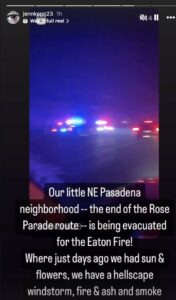 PHOTO Homes In NE Pasadena On Rose Bowl Parade Route Evacuated And Threatened By Fire