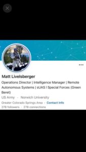 PHOTO Matt Livelsberger Had 278 Followers On His LinkedIn