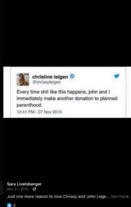 PHOTO Matt Livelsberger's Ex-Wife Liking Chrissy Teigen Tweets In Her Free Time