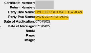 PHOTO Proof Matt Livelsberger Married His New Wife In 2022