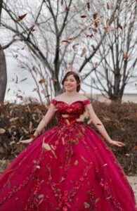 PHOTO School Shooting Victim Josselin Corea Escalante In Huge Red Dress Smiling