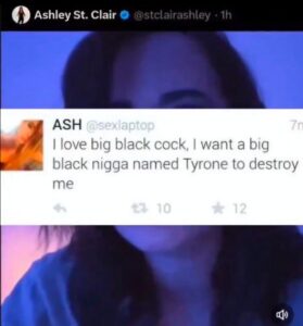 PHOTO Ashley St Clair Begging For Big Black C*ck On Social Media