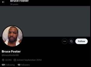 PHOTO Bruce Foster's Personal Twitter Profile