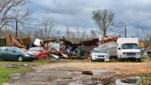 PHOTO Damage To Cars And Houses On County Road 10 In Newbern AL