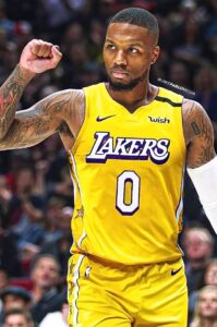 PHOTO Damian Lillard In A Los Angeles Lakers Uniform