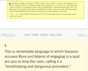 PHOTO Danielle Sassoon Accuses Bove And Adams Engaging In Unprecedented “Quid Pro Quo”