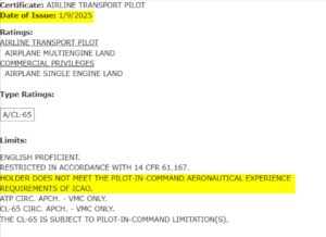 PHOTO Delta Pilot Kendal Swanson's Pilot License Was Issued On January 9th 2025