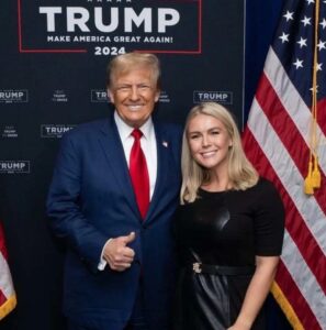 PHOTO Karoline Leavitt Posing With Donald Trump In The White House