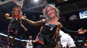 PHOTO Mary Kate Cornett Celebrating Under The Basket Like Dwyane Wade Meme