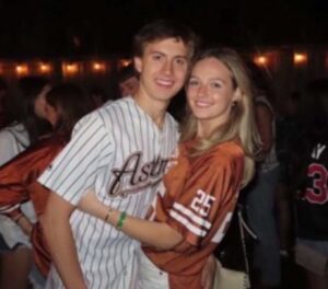 PHOTO Mary Kate Cornett Wearing Texas Longhorns Jersey While Evan Solid Was Wearing Astros Jersey