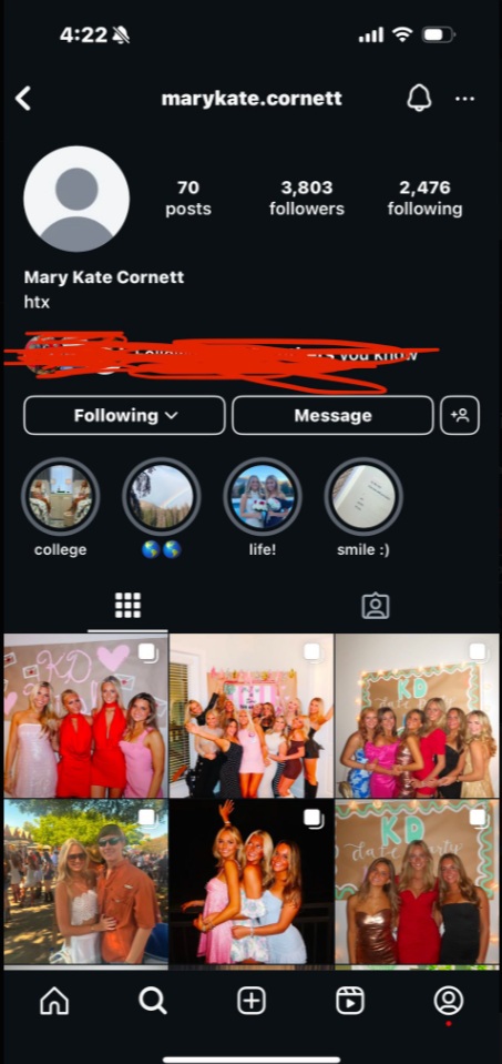 PHOTO Mary Kate Cornett's Instagram Before She Made It Private