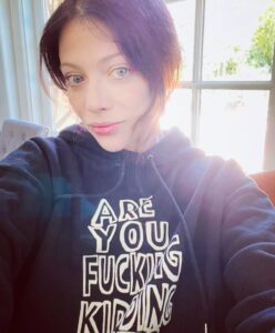 PHOTO Michelle Trachtenberg Wearing An Are You Fucking Kidding Me Hoodie