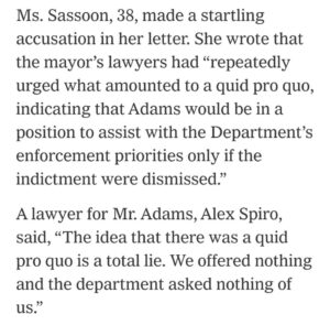 PHOTO Mr Adams' Lawyer Says No Quid Pro Quo Was Offered And That It's A Total Lie