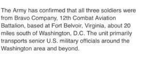 PHOTO Proof Army Knows All 3 Soliders Who Died In Plane Crash Were From 12th Combat Aviation Battallion In Fort Belvoir