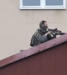 PHOTO Sweden Mass Shooter Rickard Andersson Has Huge Gun And Massive Amounts Of Protective Gear On